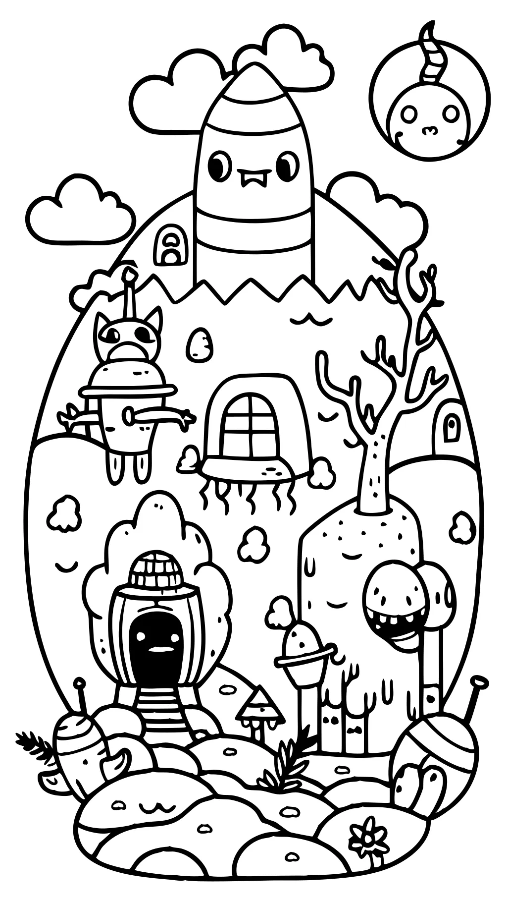 adventure time coloring page